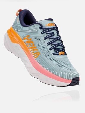 Hoka One One Bondi 7 Wide Women’s Running Shoes in Blue Haze Size 7.5